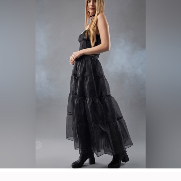 Francesca’s black maxi circle skirt XS - Picture 1 of 4